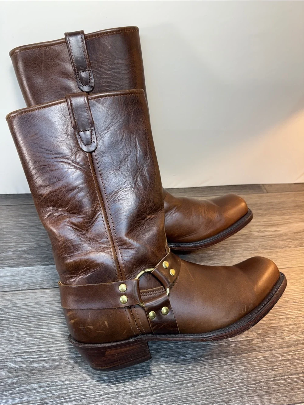 Orvis Dark Brown Leather Harness Boots men’s SZ 12